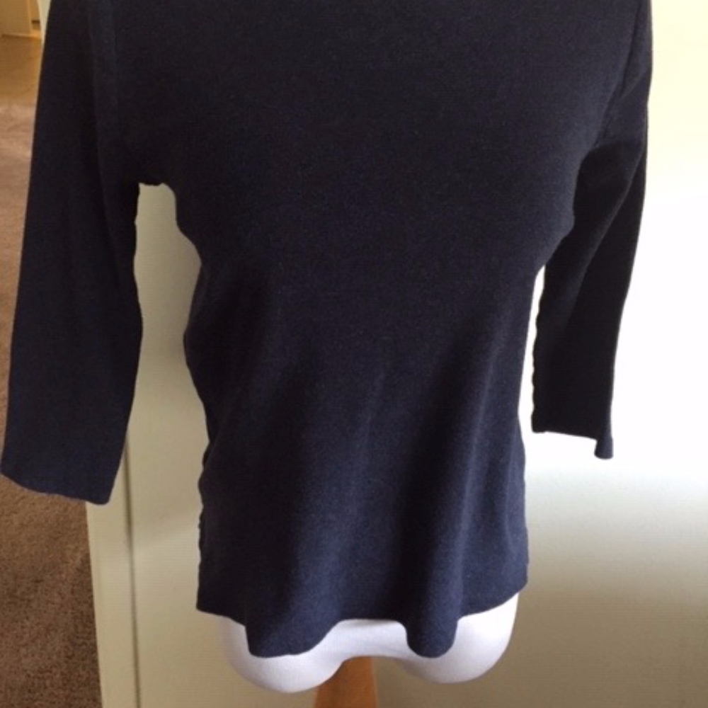 Ann Taylor navy blue knit top,
